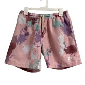 Duvin Colorful Abstract Swim Shorts Size Large